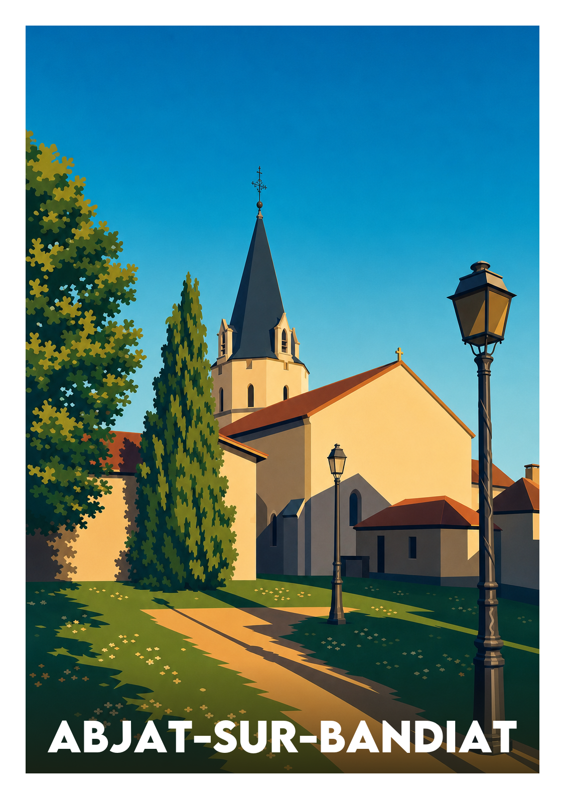 Affiche souvenir de Abjat-sur-Bandiat – image brute sans cadre