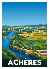 Affiche souvenir de Achères – image brute sans cadre