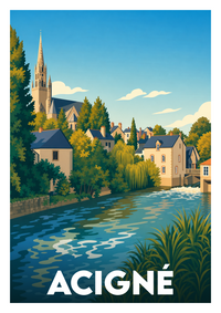 Affiche souvenir de Acigné – image brute sans cadre