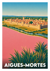 Affiche souvenir de Aigues-Mortes – image brute sans cadre