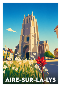 Affiche souvenir de Aire-sur-la-Lys – image brute sans cadre