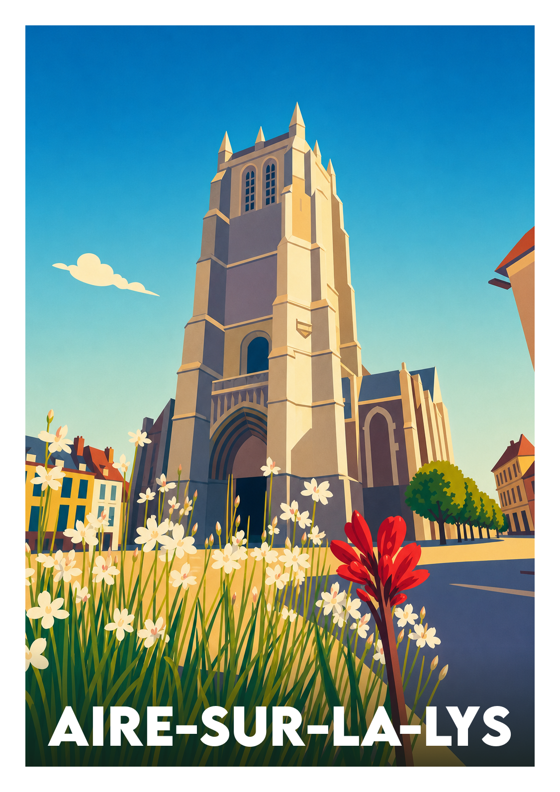 Affiche souvenir de Aire-sur-la-Lys – image brute sans cadre