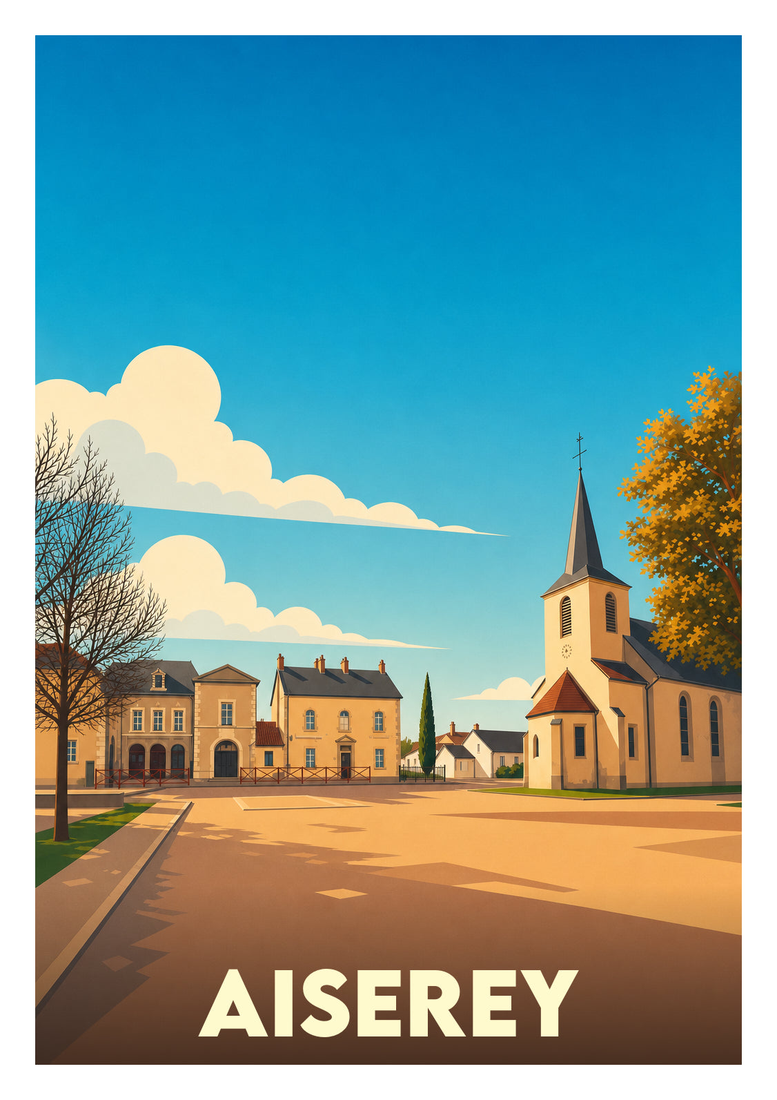 Affiche souvenir de Aiserey – image brute sans cadre