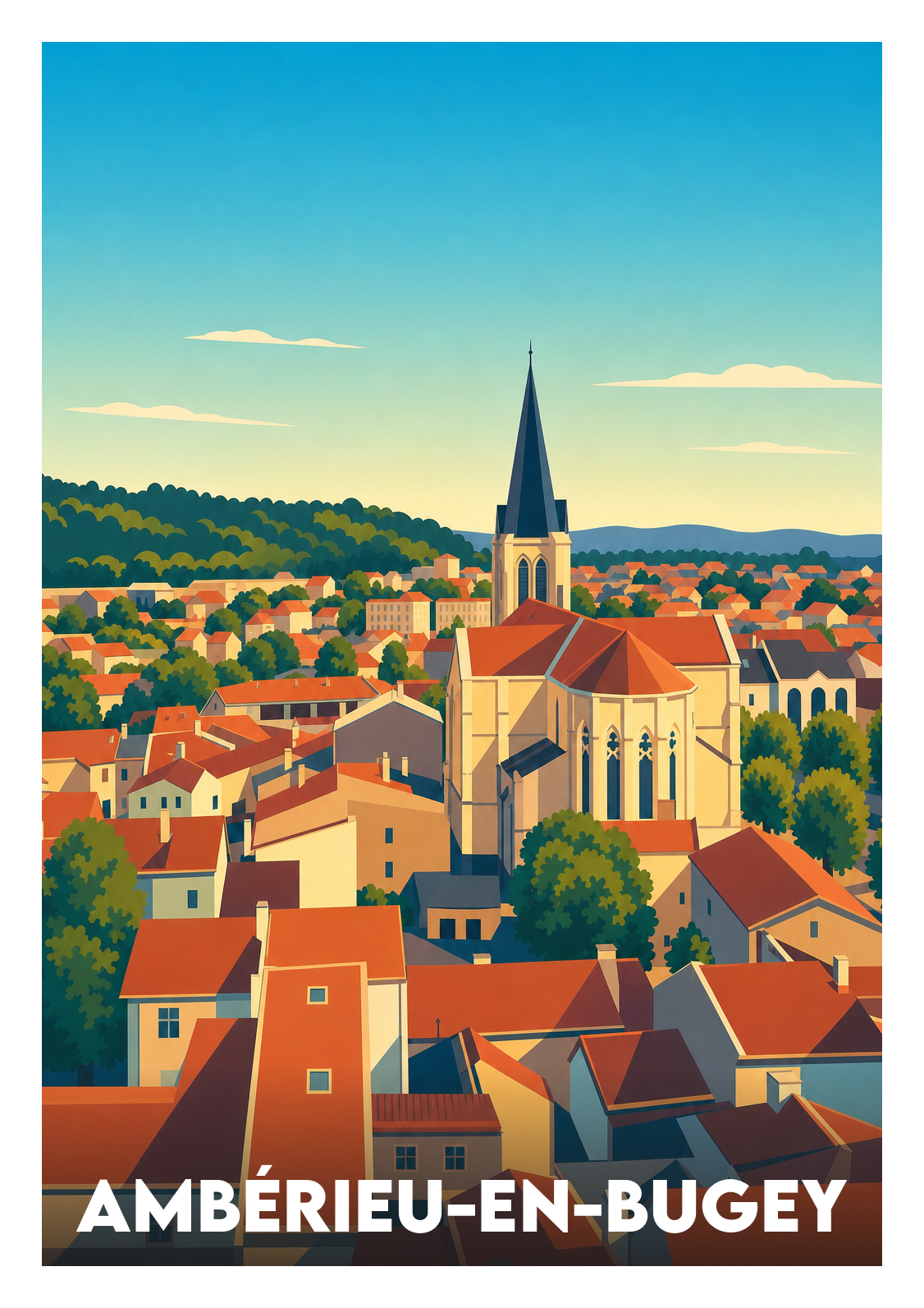 Affiche souvenir de Ambérieu-en-Bugey – image brute sans cadre