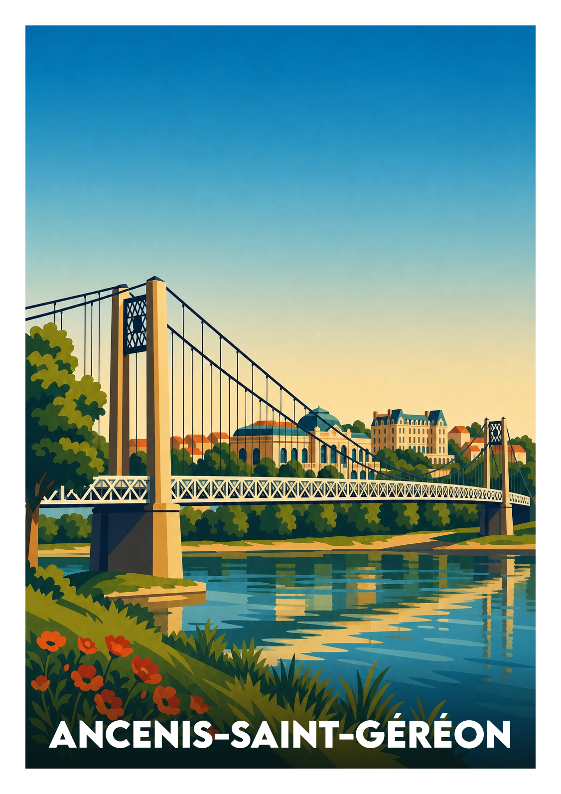 Affiche souvenir de Ancenis-Saint-Géréon – image brute sans cadre