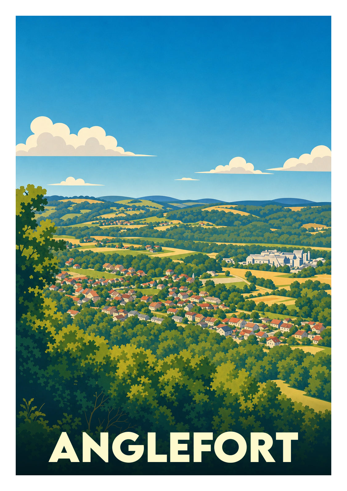 Affiche souvenir de Anglefort – image brute sans cadre