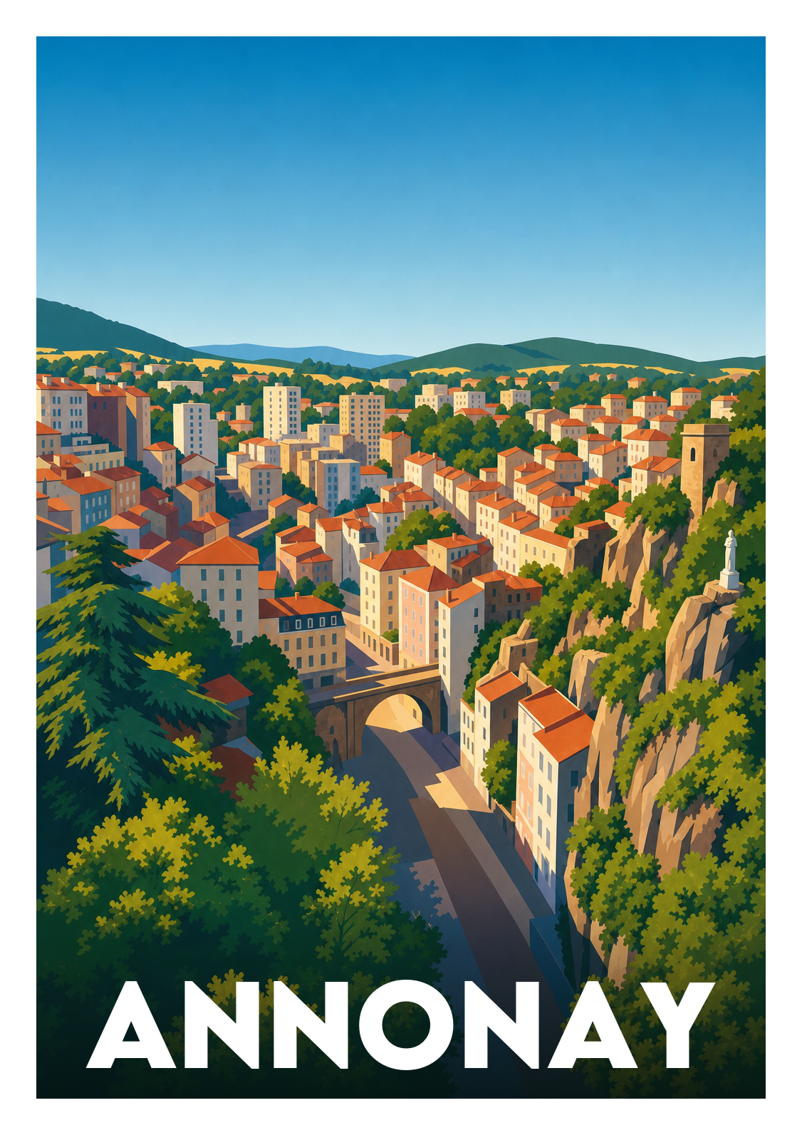 Affiche souvenir de Annonay – image brute sans cadre