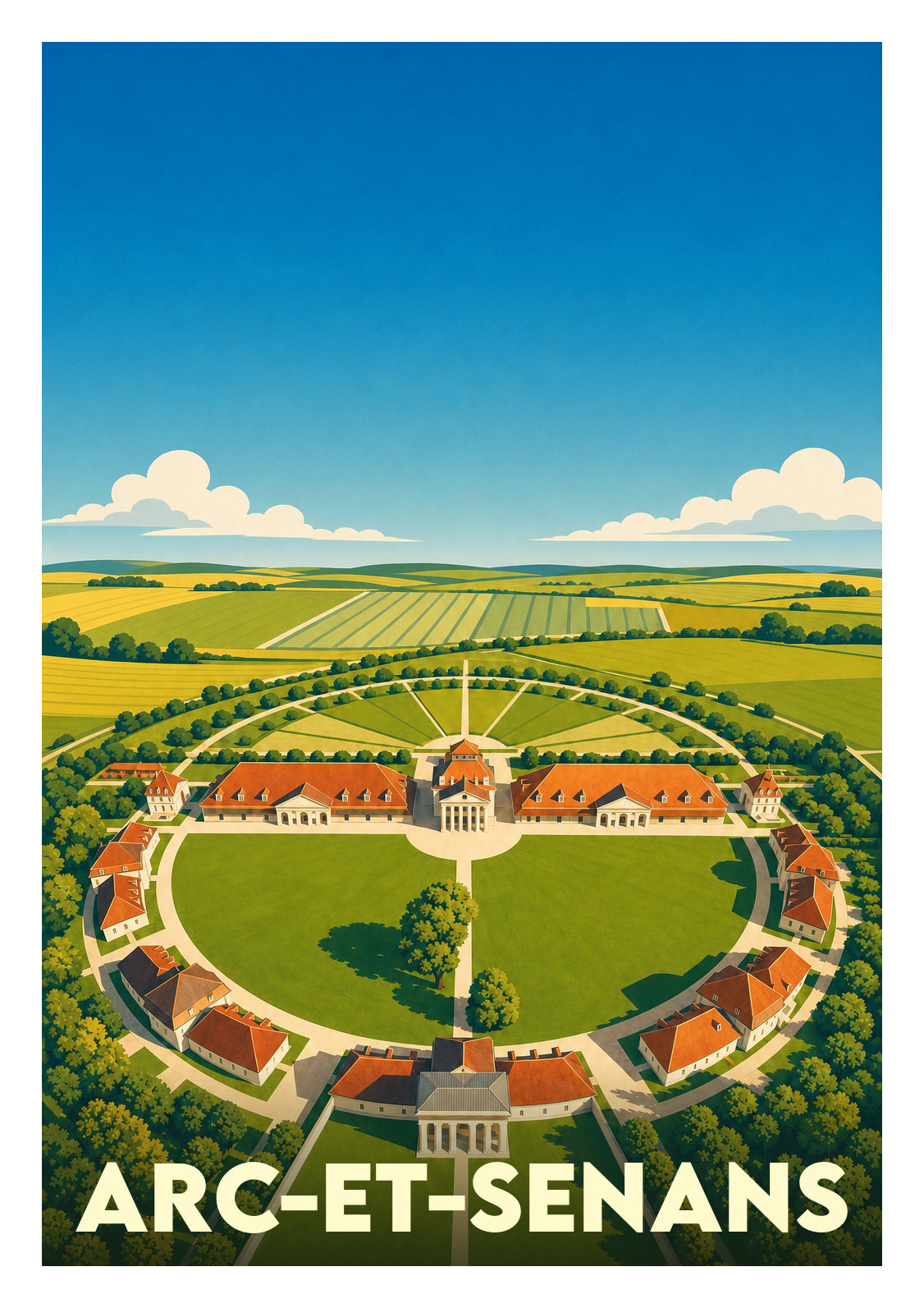 Affiche souvenir de Arc-et-Senans – image brute sans cadre