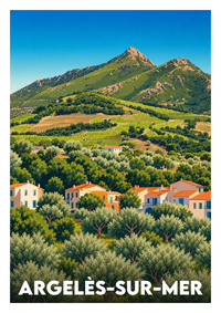 Affiche souvenir de Argelès-sur-Mer – image brute sans cadre