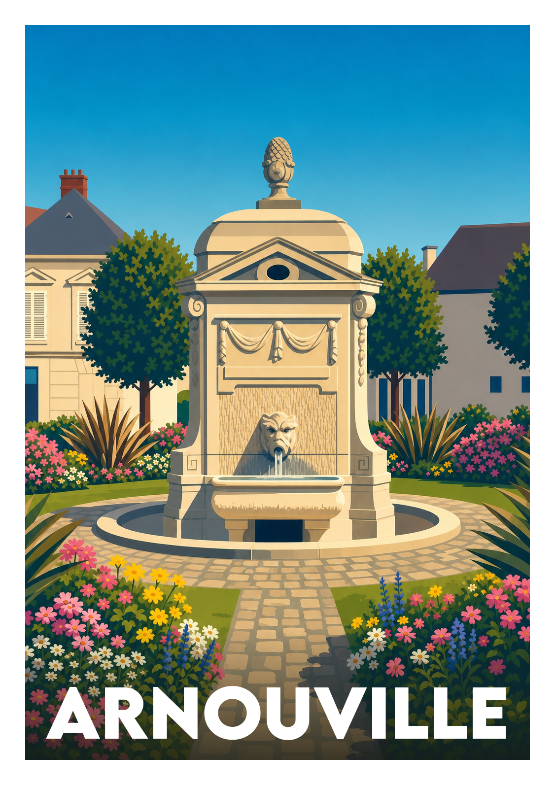 Affiche souvenir de Arnouville – image brute sans cadre