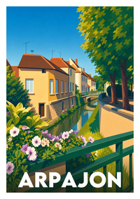 Affiche souvenir de Arpajon – image brute sans cadre