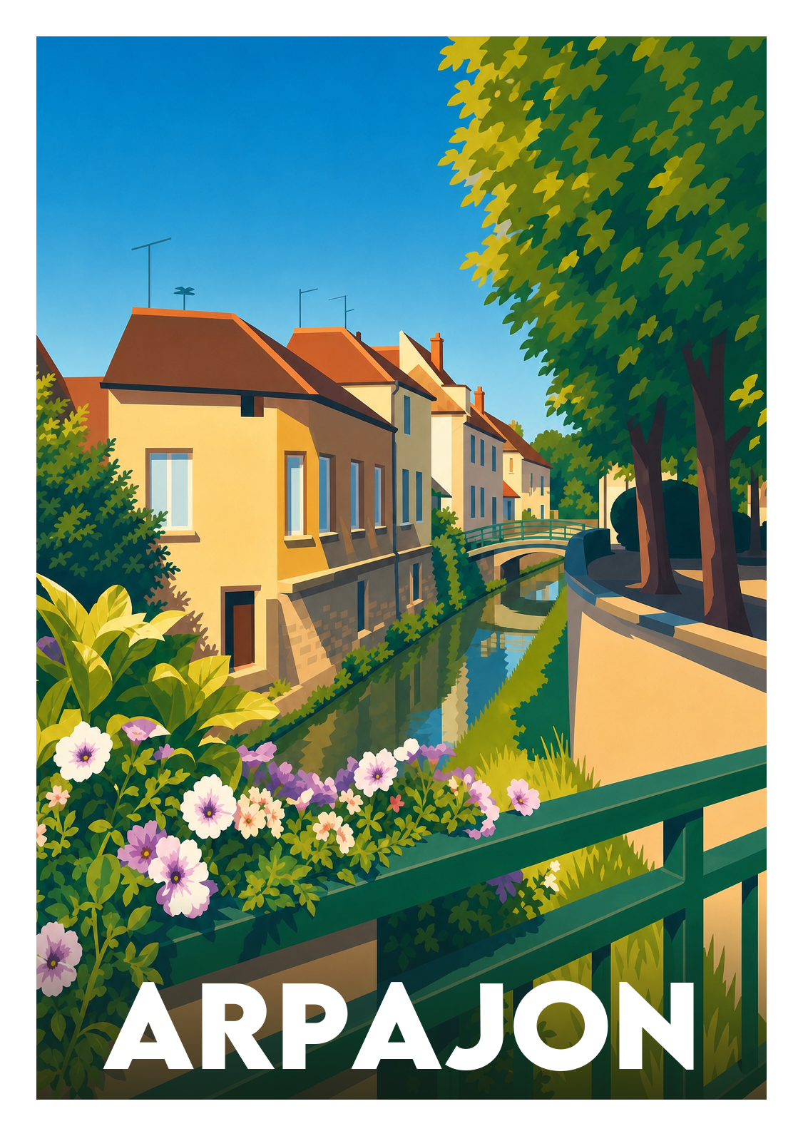 Affiche souvenir de Arpajon – image brute sans cadre