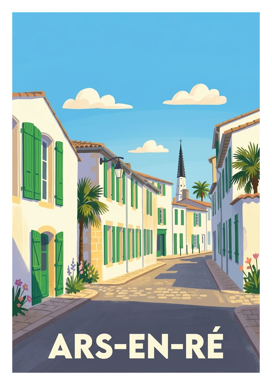 Affiche souvenir de Ars-en-Ré – image brute sans cadre