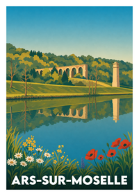 Affiche souvenir de Ars-sur-Moselle – image brute sans cadre