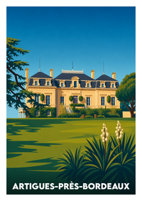 Affiche souvenir de Artigues-près-Bordeaux – image brute sans cadre
