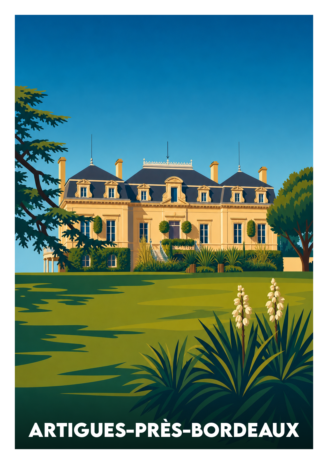 Affiche souvenir de Artigues-près-Bordeaux – image brute sans cadre