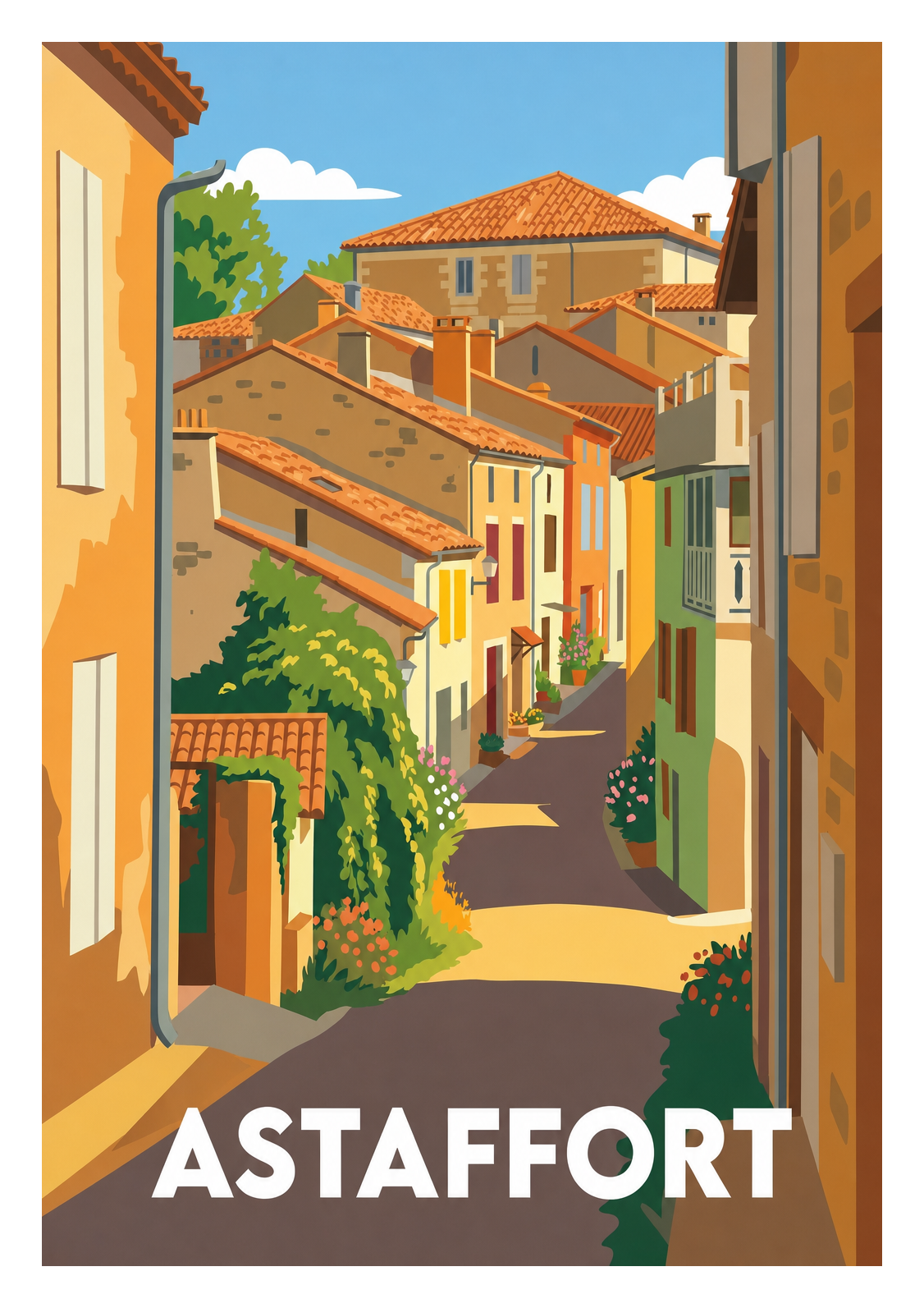 Affiche souvenir de Astaffort – image brute sans cadre