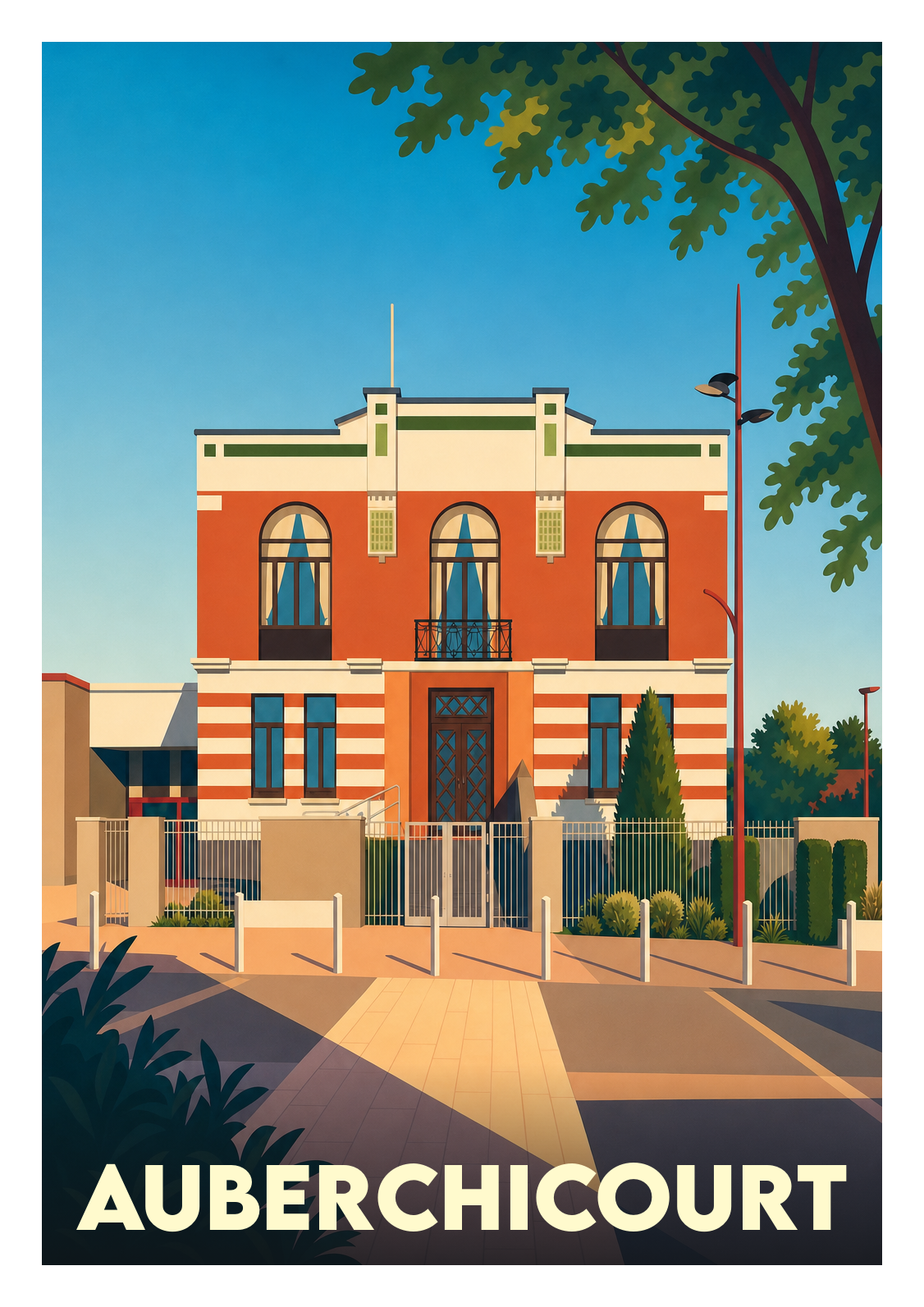 Affiche souvenir de Auberchicourt – image brute sans cadre