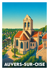 Affiche souvenir de Auvers-sur-Oise – image brute sans cadre