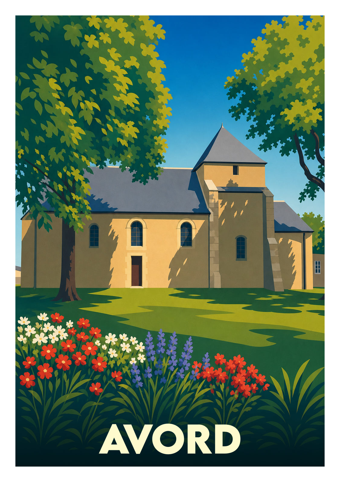Affiche souvenir de Avord – image brute sans cadre