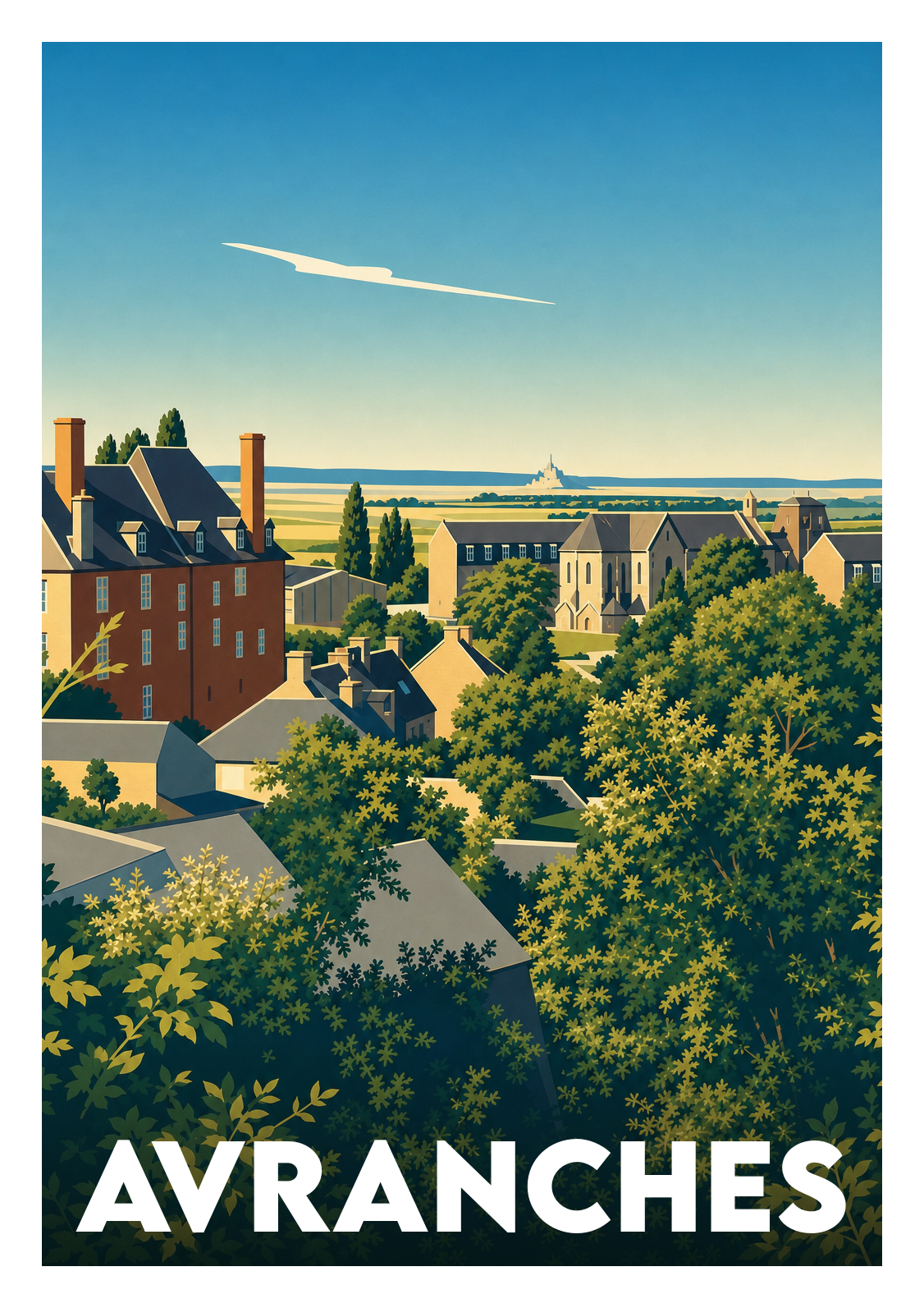 Affiche souvenir de Avranches – image brute sans cadre