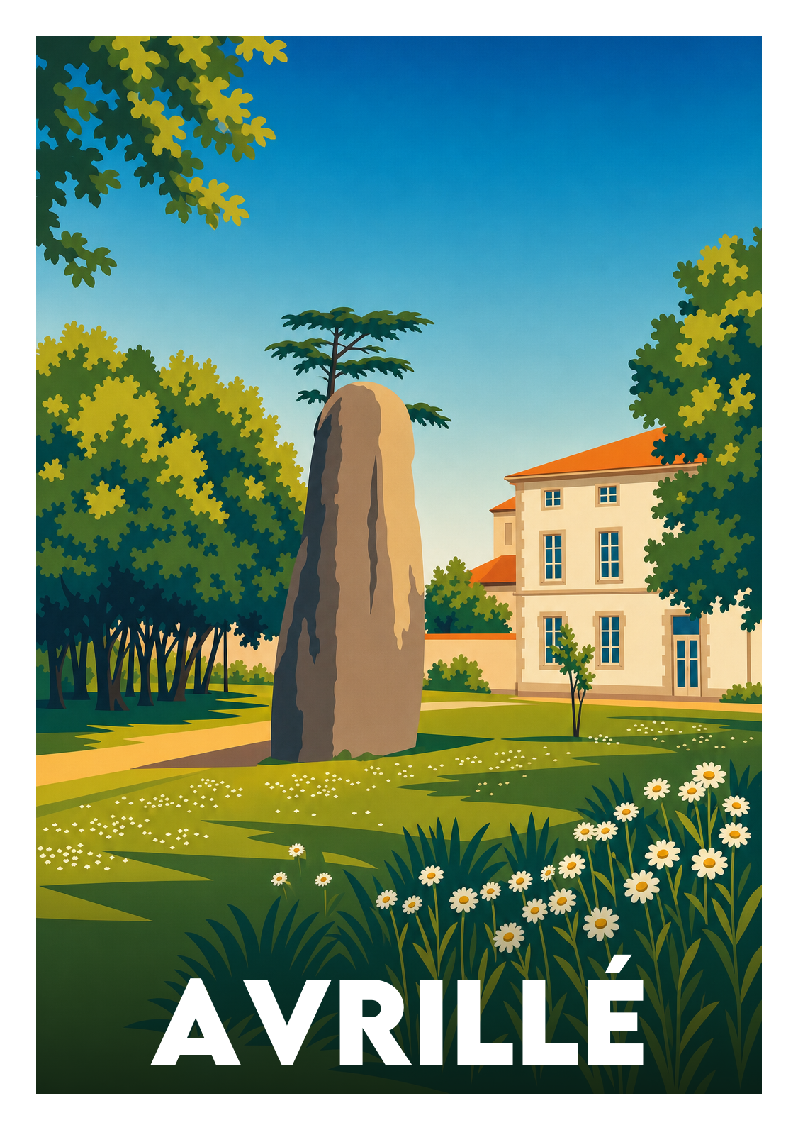 Affiche souvenir de Avrillé – image brute sans cadre