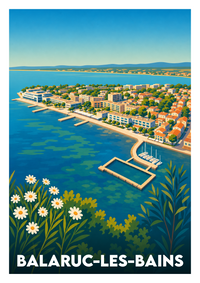 Affiche souvenir de Balaruc-les-Bains – image brute sans cadre