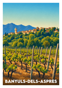 Affiche souvenir de Banyuls-dels-Aspres – image brute sans cadre