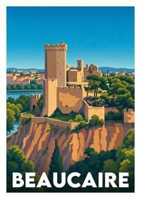 Affiche souvenir de Beaucaire – image brute sans cadre