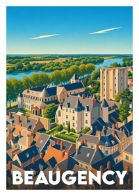 Affiche souvenir de Beaugency – image brute sans cadre