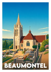 Affiche souvenir de Beaumontel – image brute sans cadre