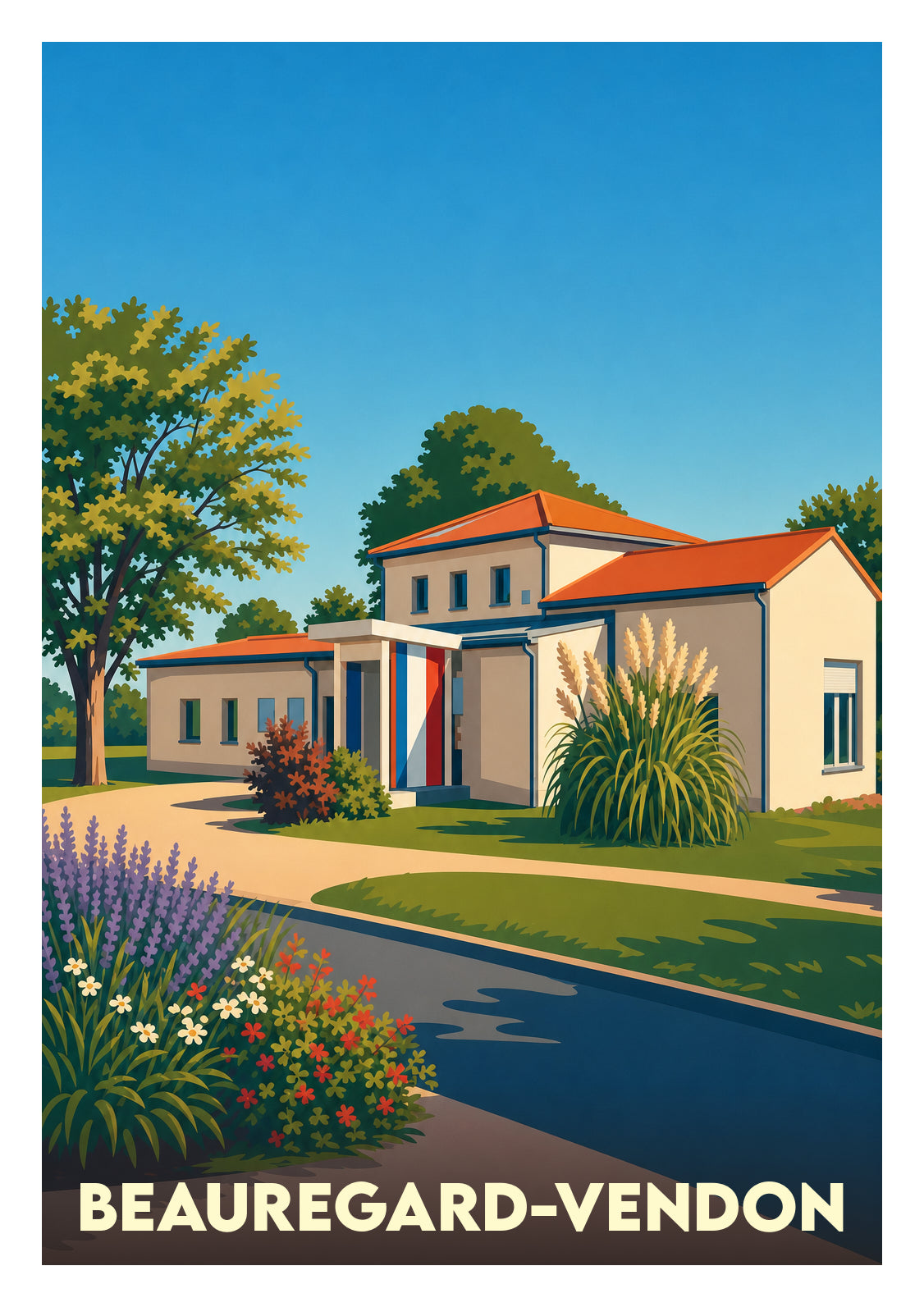 Affiche souvenir de Beauregard-Vendon – image brute sans cadre
