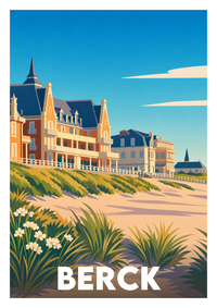 Affiche souvenir de Berck – image brute sans cadre