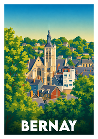 Affiche souvenir de Bernay – image brute sans cadre