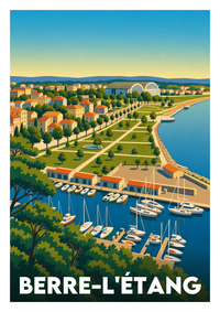 Affiche souvenir de Berre-l'Étang – image brute sans cadre