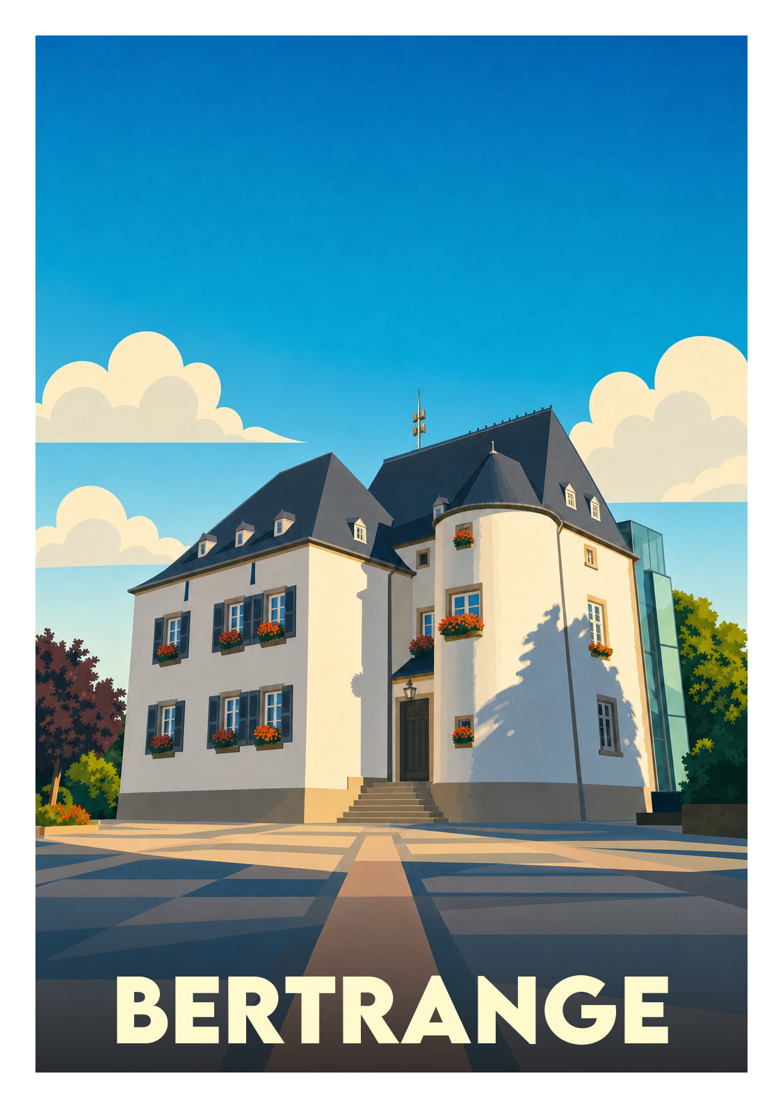 Affiche souvenir de Bertrange – image brute sans cadre