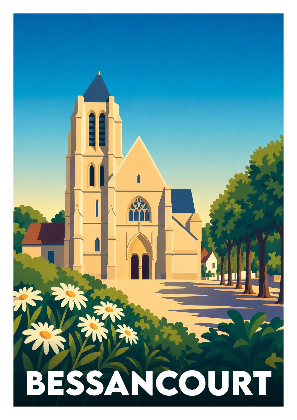 Affiche souvenir de Bessancourt – image brute sans cadre