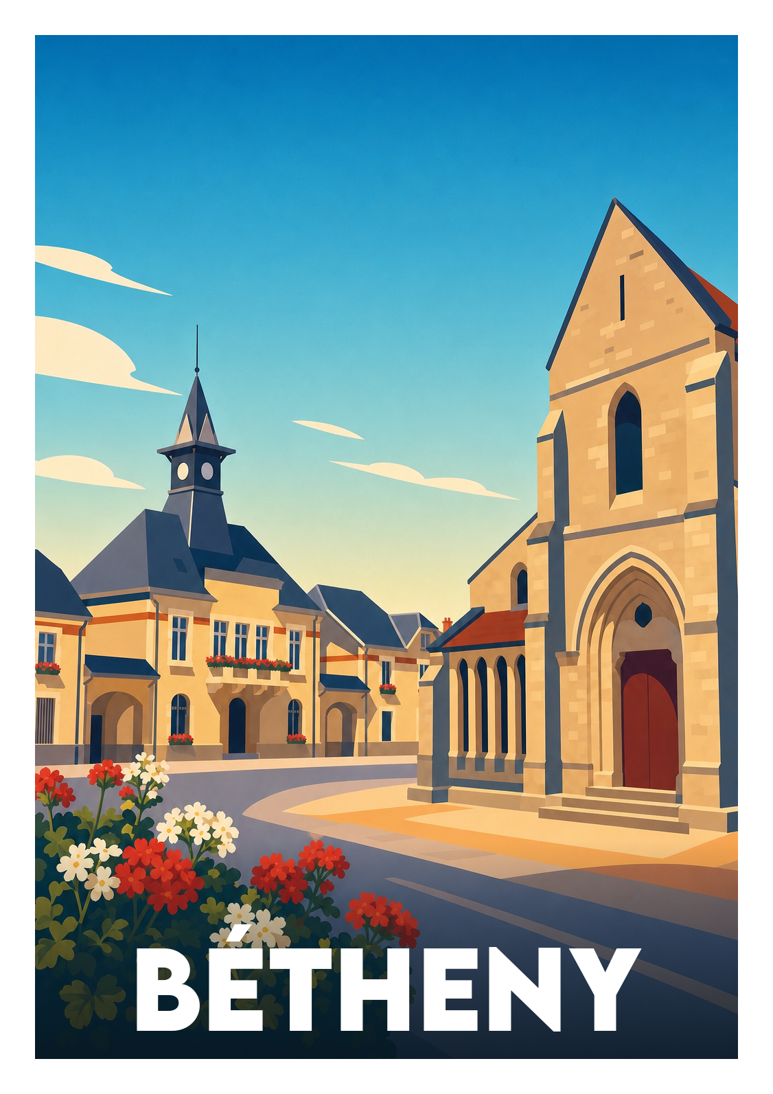 Affiche souvenir de Bétheny – image brute sans cadre