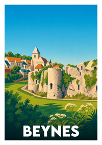 Affiche souvenir de Beynes – image brute sans cadre