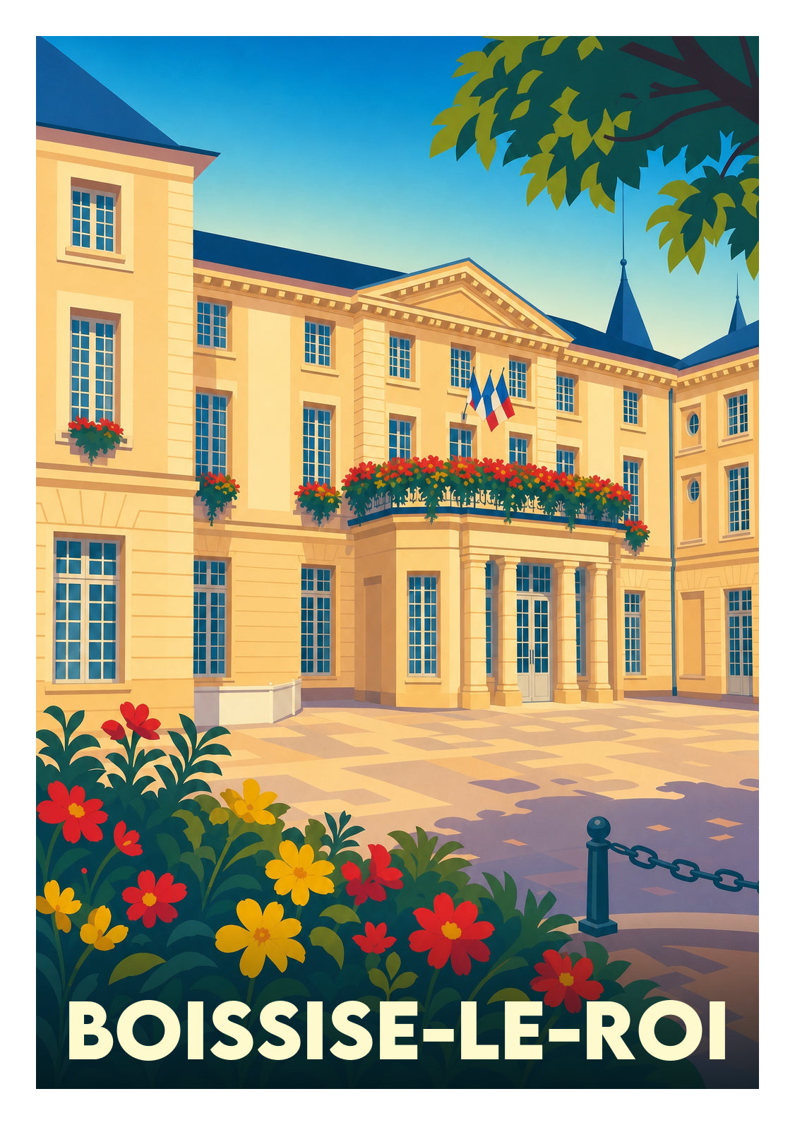 Affiche souvenir de Boissise-le-Roi – image brute sans cadre