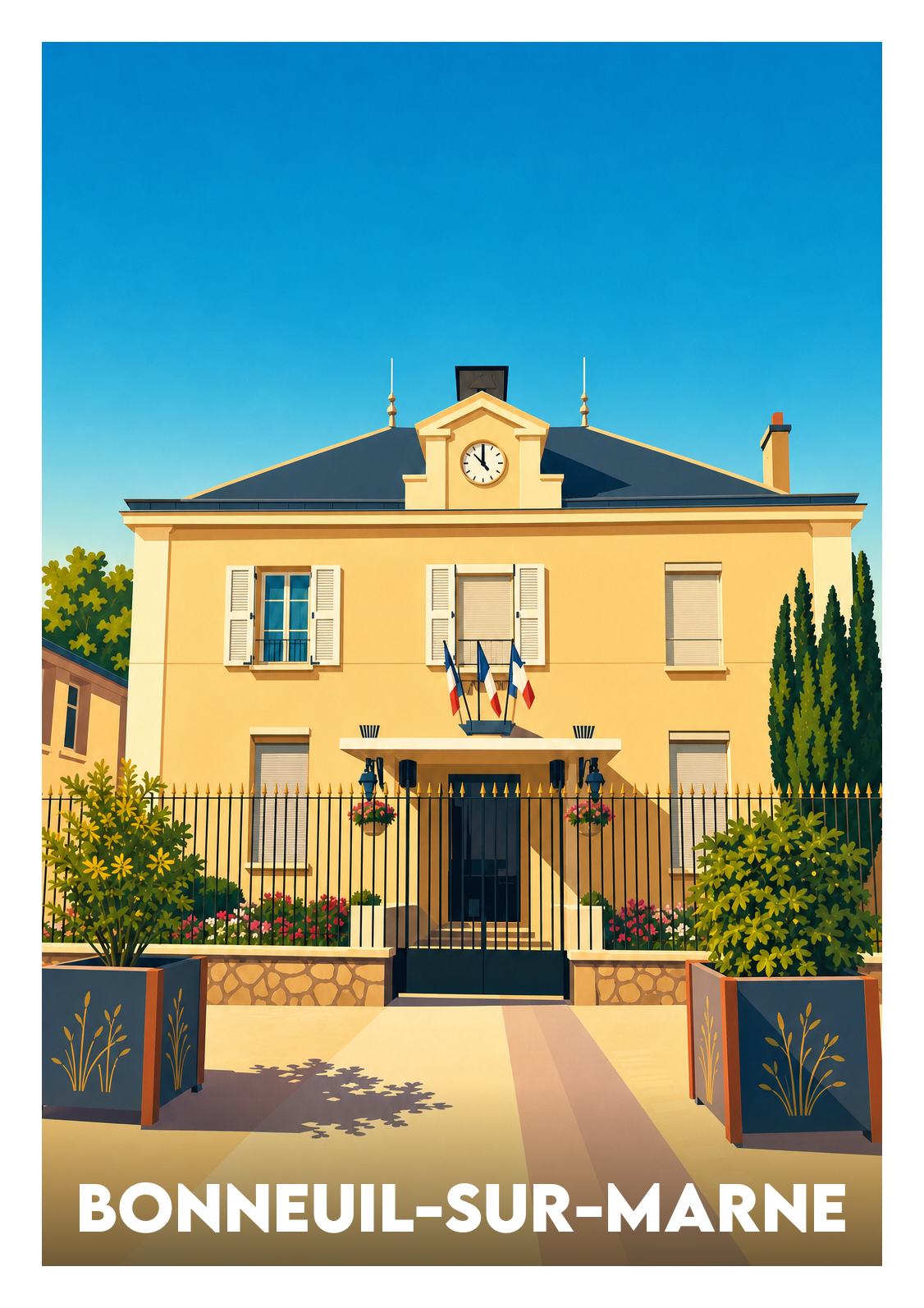 Affiche souvenir de Bonneuil-sur-Marne – image brute sans cadre