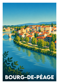 Affiche souvenir de Bourg-de-Péage – image brute sans cadre