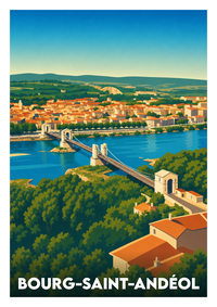Affiche souvenir de Bourg-Saint-Andéol – image brute sans cadre