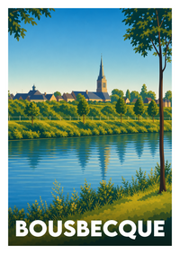 Affiche souvenir de Bousbecque – image brute sans cadre