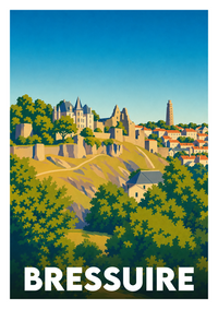 Affiche souvenir de Bressuire – image brute sans cadre