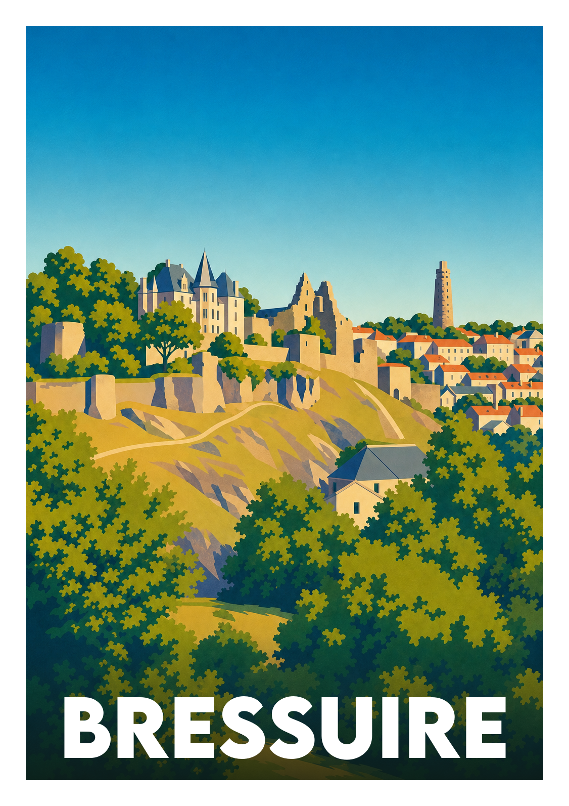 Affiche souvenir de Bressuire – image brute sans cadre