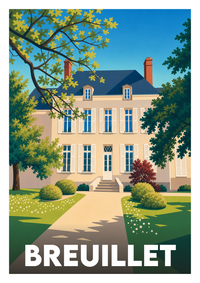 Affiche souvenir de Breuillet – image brute sans cadre
