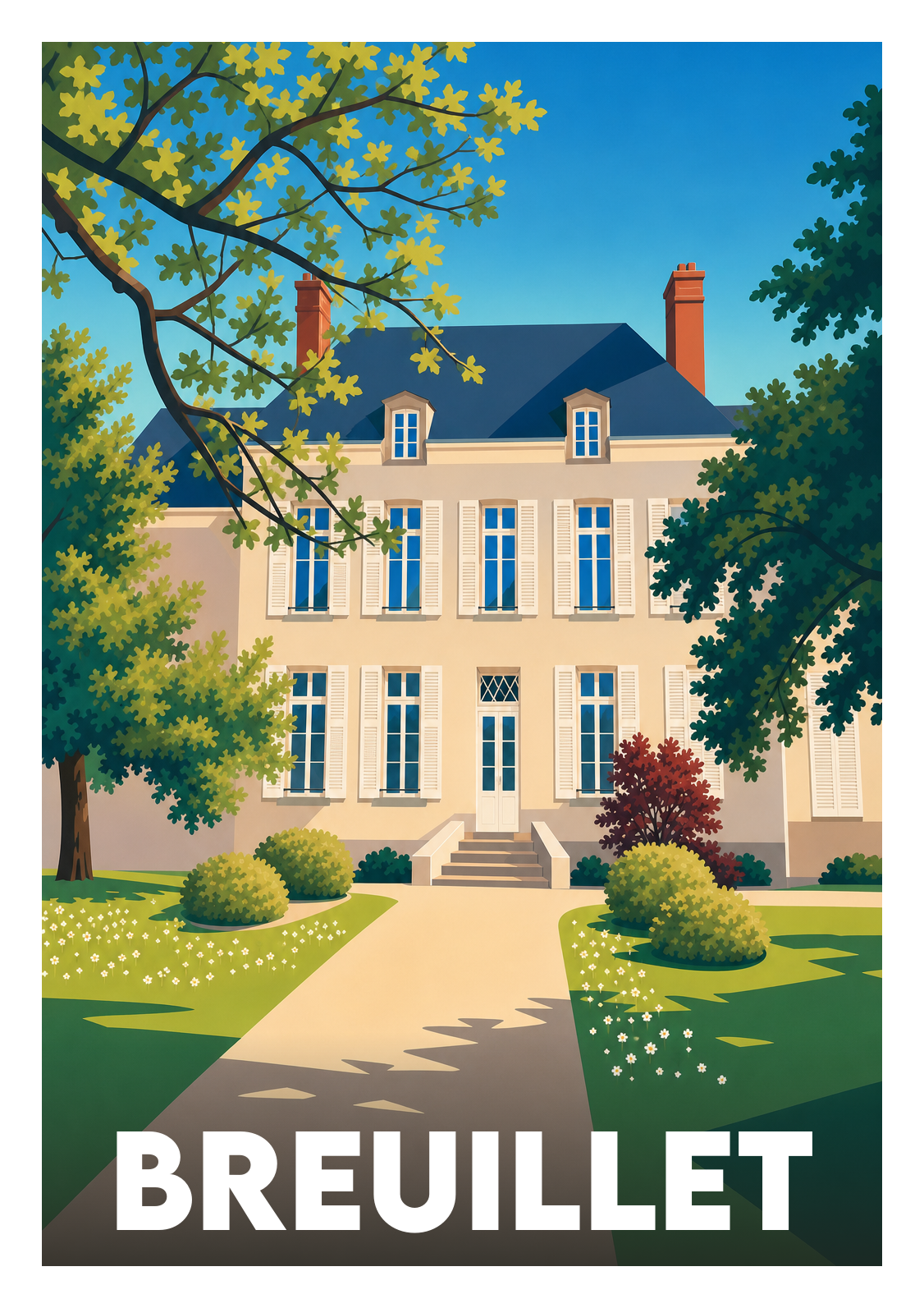 Affiche souvenir de Breuillet – image brute sans cadre