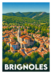 Affiche souvenir de Brignoles – image brute sans cadre