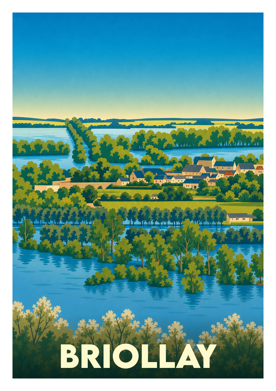 Affiche souvenir de Briollay – image brute sans cadre